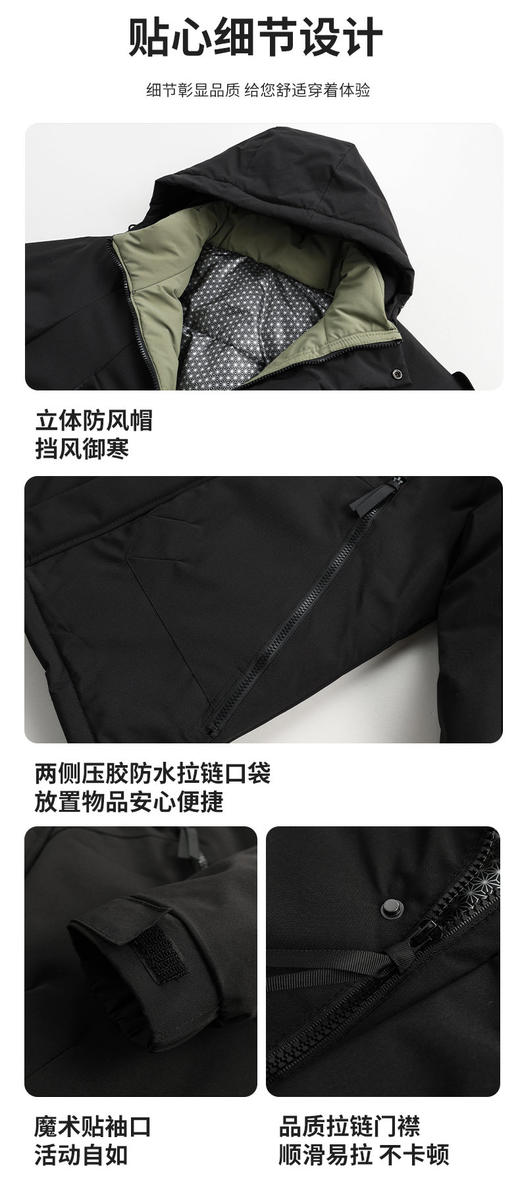 【YW】无忧购棉服港风潮牌情侣纯色宽松户外运动夹克J90（截单后3-5天发货) 商品图4