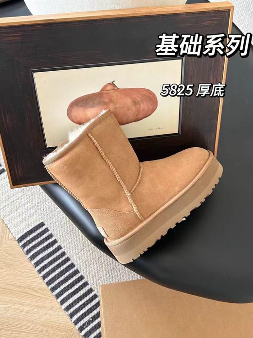 经典厚底羊毛一体中筒雪地靴女羊皮毛一体加绒加厚 商品图5