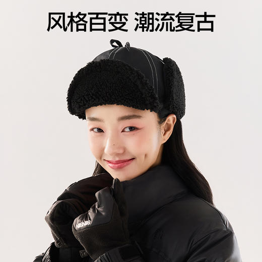 SIINSIIN帽子女款2025新款一帽三戴冬季户外摇粒绒加厚保暖棒球帽 商品图3