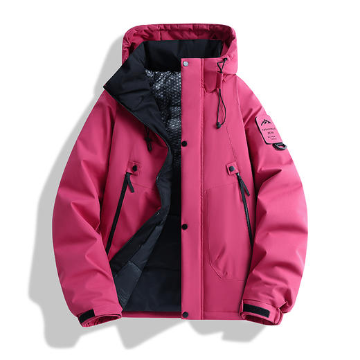 【YW】无忧购棉服港风潮牌情侣纯色宽松户外运动夹克J90（截单后3-5天发货) 商品图7