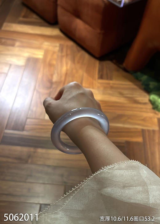 粗圆条玻璃种手镯【5062011】圈口53.2~具体价格微信咨询 商品图0