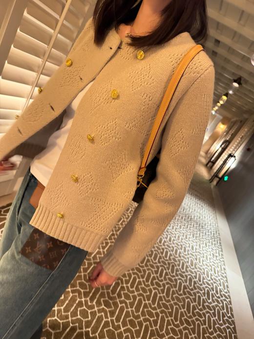 驴家 25年新品 卡其色钮扣针织衫(KX*MM) 商品图7