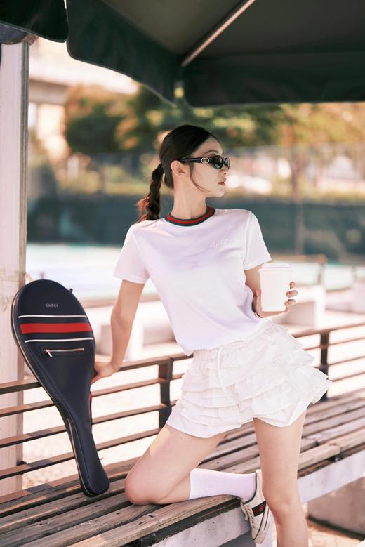 古驰 25年新品经典拼色螺纹T恤 (KX*MM) 商品图1