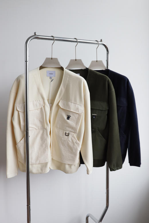 N.T.C 诺D卡 白帆日系全开襟多口袋摇粒绒情侣款外套 WT923 商品图6