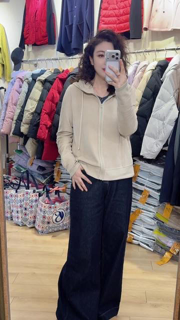 【推荐老客买 自留显瘦显瘦】水淼2025冬爆款梭织帽夹棉帽德绒开衫1439 商品图3