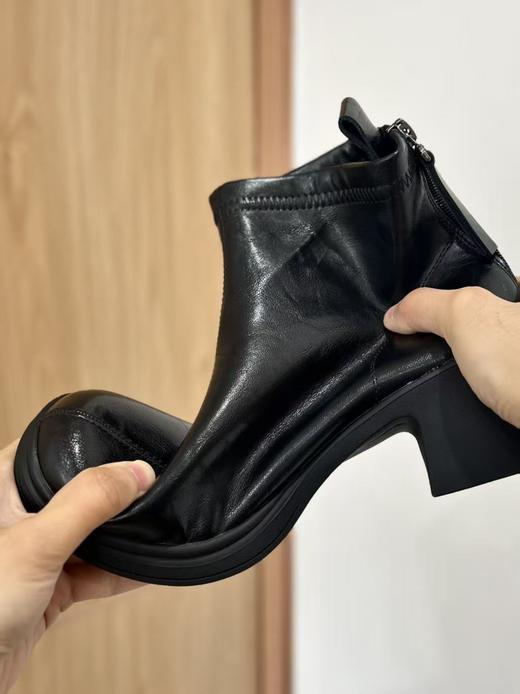 B丽品牌去标发货头层牛皮加绒切尔西短靴 商品图13
