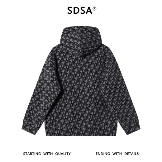 WY1271SDSA男士秋冬新款痞帅男装美式撞色满印字母抽绳连帽卫衣宽松百搭 商品图5