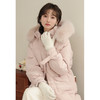 鹿向南《温暖氛围感》90白鸭绒粉色羽绒服女2025冬季真毛领长外套 商品缩略图1
