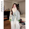 余潇潇【江南听雪】设计感100羊毛人丝提花双面穿中式斜门襟外套 商品缩略图3