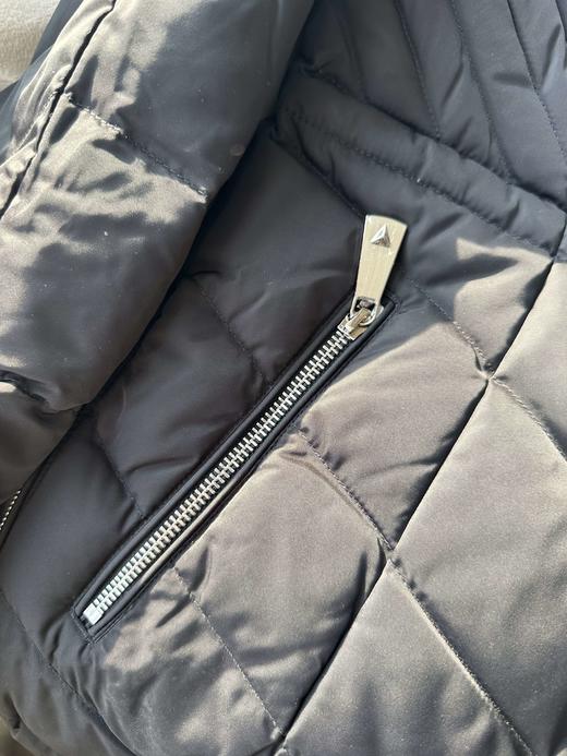 贝壳三 秋冬加厚连帽中长款羽绒服修身收腰毛领连帽外套C110807 商品图10