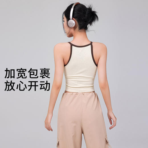 跃牌【安琪拉系列】运动内衣女固定杯美背跑步训练瑜伽服背心防震普拉提健身文胸WX2481 商品图3
