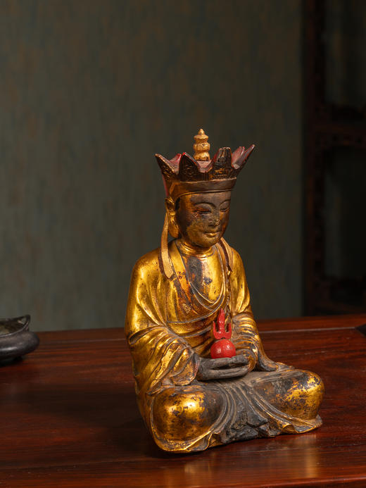 清	木胎金漆地藏王菩萨像 商品图3