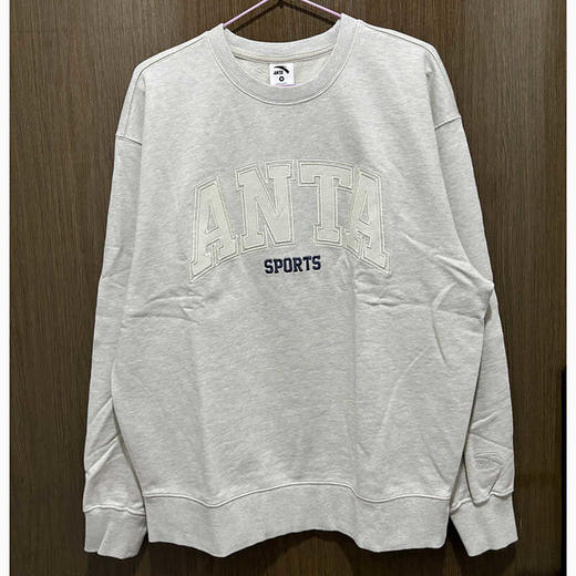 【XL/2XL断码】安踏正品春秋休闲针织透气宽松圆领纯棉吸湿男运动卫衣152318715【库存有限，如无货将做退款，介意慎拍!】 商品图2