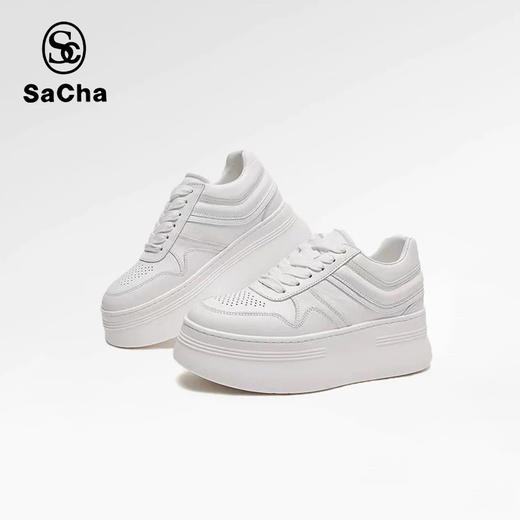 ³ 预售7天【C*LINE同款厚底小白鞋】6CM跟高 BTSP-G323 XN03-CRMM-BTNX 商品图1