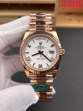 RC配重版 重量200克+ 玫瑰金白罗马DD 劳力士星期日历型系列 日志40mm