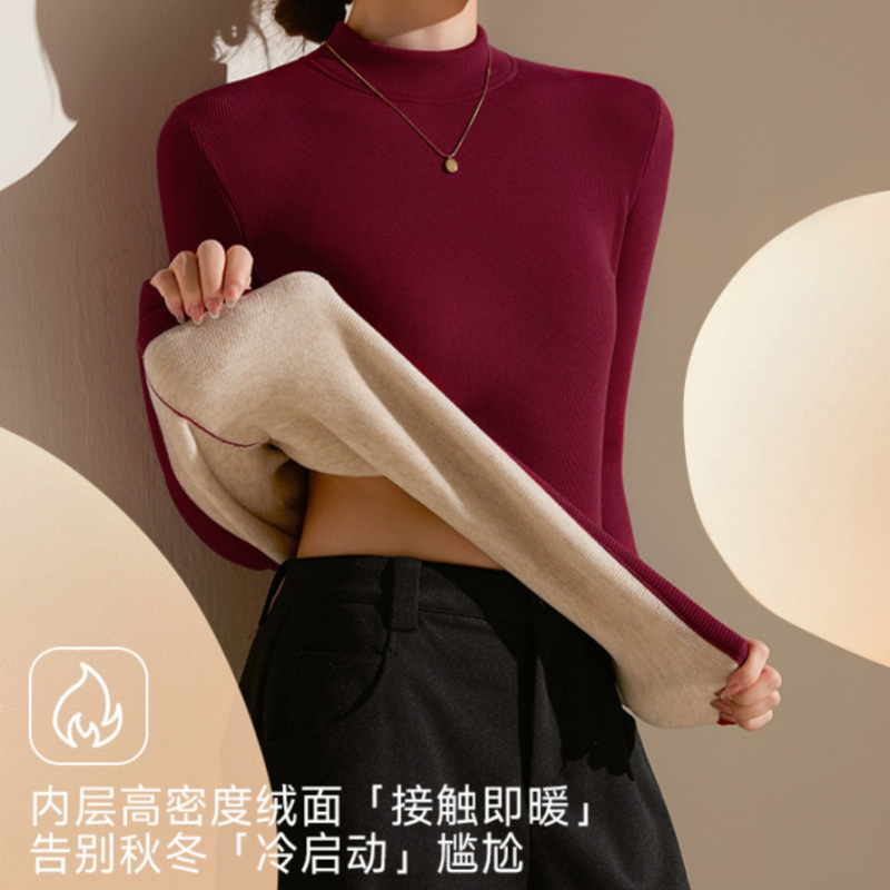 时髦精の保暖秘诀「莱赛尔羊毛暖绒衣」持久锁温 高弹舒展 塑型显瘦不臃肿