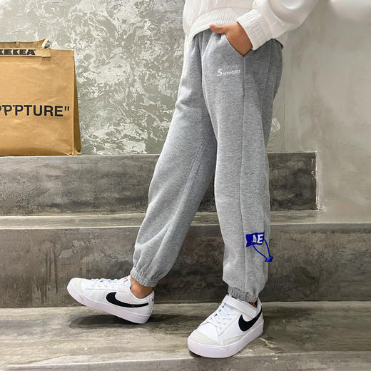 贝田冬季儿童加绒运动裤儿童加厚裤子2024新款冬装一体绒儿童长裤 商品图0