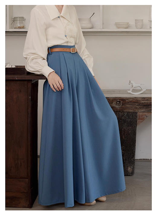 裁缝学苑AQ565长袖衬衫上衣国风阔腿裤通勤套装纸样女装汉服两件套样板 商品图2