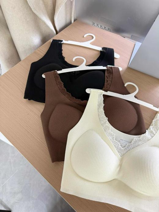 GZ蕾丝磨毛V领宽肩固定杯背心美背(LH)(LD)-纪念日百货167898326 商品图3