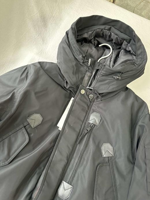贝壳三 户外工装风加厚黑色派克棉衣御寒保暖连帽棉服男C110828 商品图12