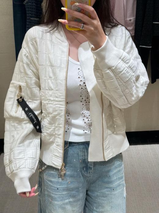 香奈儿 25秋冬新款白色格纹夹克外套（TM） 商品图5