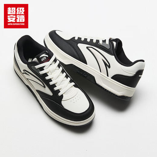 超级安踏BASIC丨板鞋女鞋夏季经典小白鞋厚底增高休闲鞋子女122538003U 商品图0