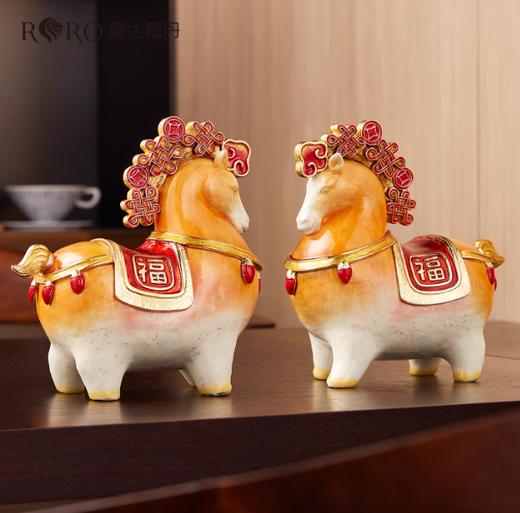 【彼达思】罗比罗丹 马上有福 珐琅马摆件轻奢 商品图2
