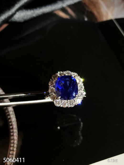 6.13ct斯里兰卡蓝宝石戒指【5060411】具体价格微信咨询 商品图1