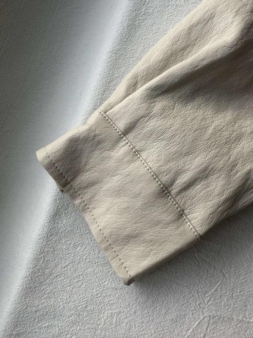 贝壳三 法式撞色翻领短款夹克外套短款巴恩风工装皮衣女C110802 商品图13