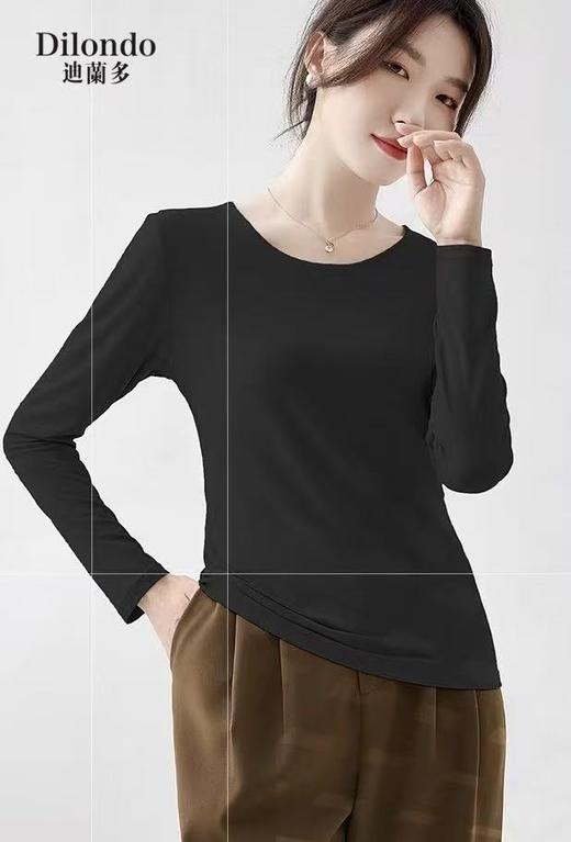 （秋衣）肌底羊绒蛋白衫单件上衣轻薄暖和高弹16635123 商品图3