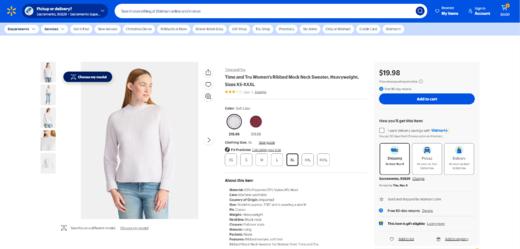 贝壳三 基础款半高领含羊毛弹力针织衫袖口翻边舒适毛衣C110813 商品图5