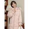 鹿向南《温暖氛围感》90白鸭绒粉色羽绒服女2025冬季真毛领长外套 商品缩略图4