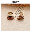 高级感虎眼石椭圆形耳钉轻奢复古风耳环-纪念日百货门店同款166994754 商品缩略图5