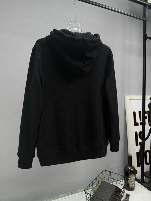 轻奢老花提花男士秋冬加绒拉链连帽卫衣外套 特惠 Z-15706 商品图5