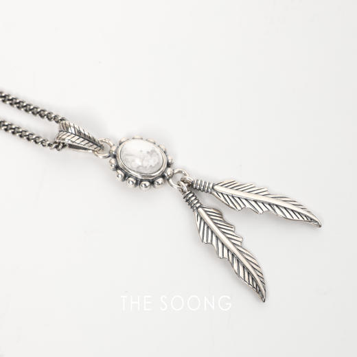 THESOONG|"中古树叶项链"复古做旧天然自然纹理百搭项链HWZB7517 商品图2