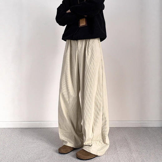 【GZ】无忧购灯芯绒男裤子秋冬加绒加厚老钱风宽松垂感阔腿休闲裤A8071（截单后3-5天发货) 商品图7