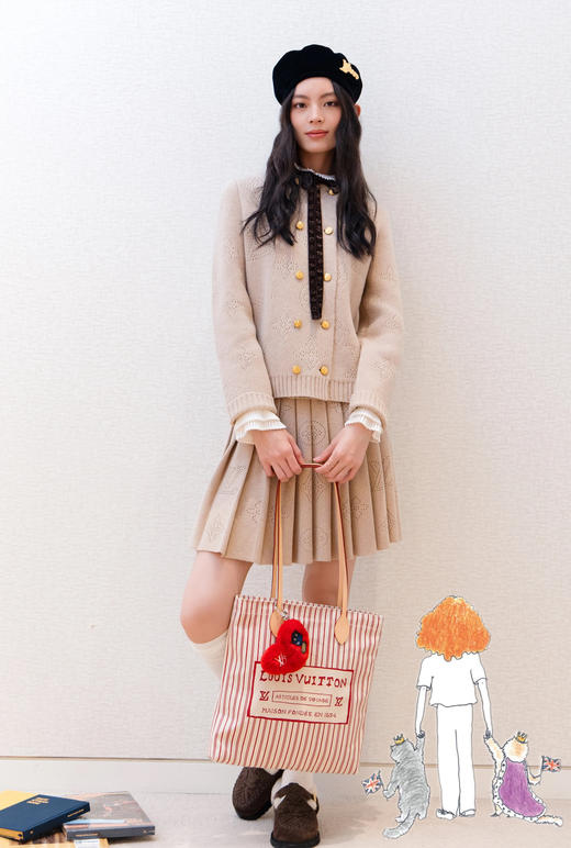 驴家 25年新品 卡其色钮扣针织衫(KX*MM) 商品图1