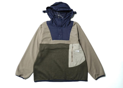 原单正品 TNF UE户外拼接运动休闲保暖连帽卫衣 男女同款  半拉链加按扣设计 便于穿脱 前身带拉链大口袋  带防护帽檐和可调节绳扣的轻薄连衣帽 
黑色 绿色 M-XXL 商品图1