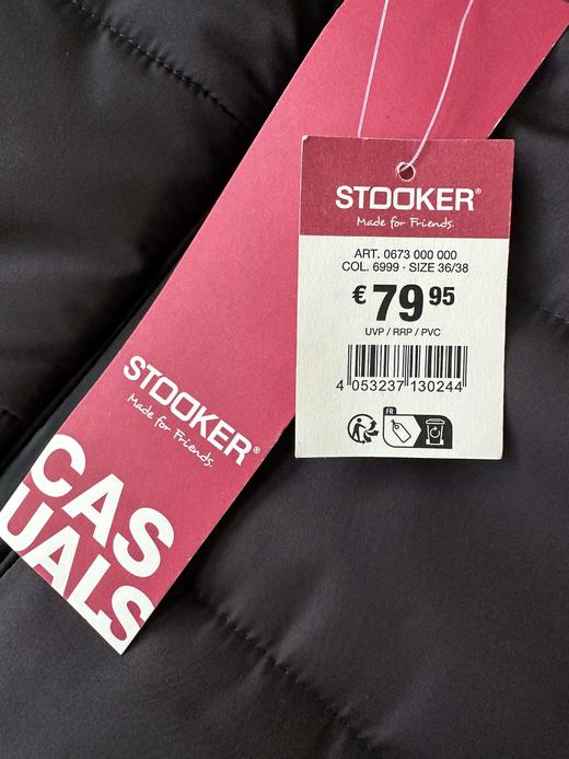 贝壳三 纯色绗缝中长款纯色棉服加厚保暖百搭女士棉衣C110823 商品图6