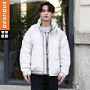 DRONKOO 2025 立领满幅肌理后幅刺绣下摆双层短款厚羽绒服 商品缩略图0