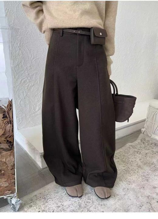 GZ软糯毛呢加绒加厚高腰阔腿西装休闲裤(LH)(LD)-纪念日百货167998829 商品图2