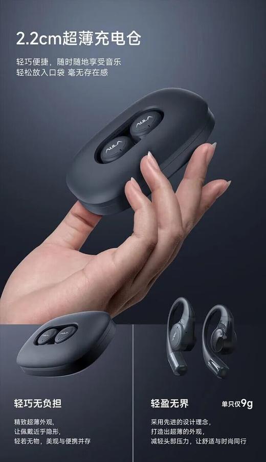 狼蛛无线电脑耳机挂耳式开放运动超长续航HIFI高音质 商品图4