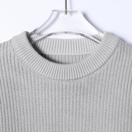 243065SDSA男士秋冬新款痞帅男装潮牌美式撞色印花圆领毛衣休闲简约上衣 商品图2