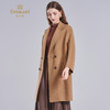【羊绒】乔万尼新款呢大衣羊毛双面尼双排扣简约驼色高级感EI4A567 商品缩略图1