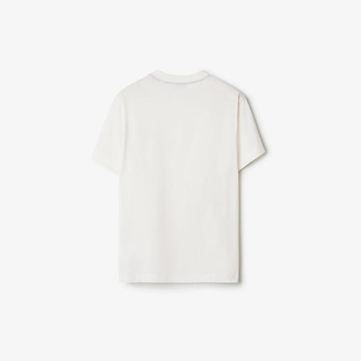 【一】BURBERRY 巴宝莉 男士马术骑士刺绣徽标棉质圆领短袖T恤 白色 8088295 B7347 商品图1
