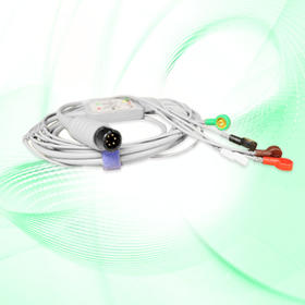 一体五导扣式心电导联线