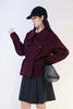 118-10 小禾爆款 安可拉红 绵羊毛 一手长 风衣款夹克短大衣 有造型的双面呢短大衣 商品缩略图0