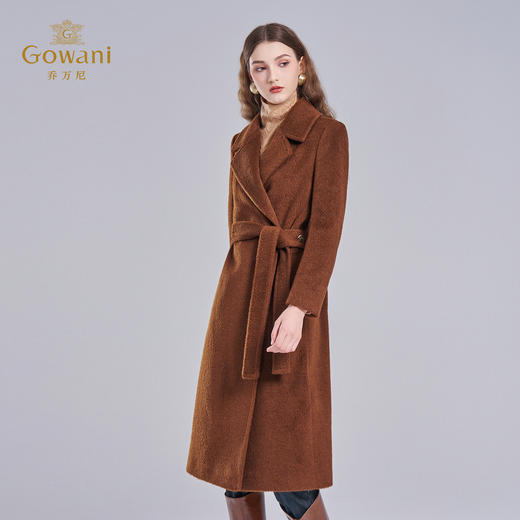乔万尼新款羊毛大衣外套女秋冬复古高级感ET4A879 商品图1