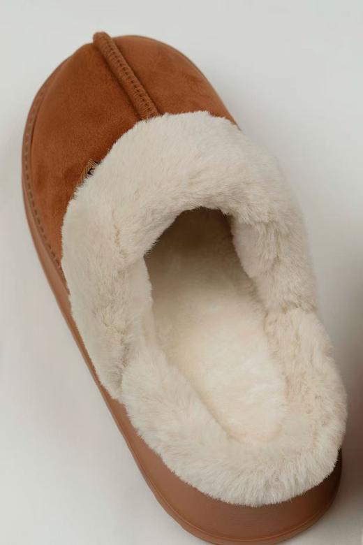 一周内发货【棉拖鞋】跟高约4.5厘米，保暖毛绒拖鞋，短毛绵软感，鞋底防滑，室内冬天穿着保暖~ 商品图14