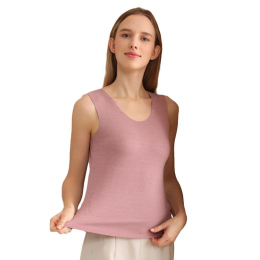 秋冬速暖羊毛保暖背心 男女加厚无痕7A抗菌贴片内衣 打底衫可外穿 商品图4